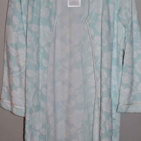 Charter Club Printed Floral Print Long Zipper Robe Size M - Picture 4 of 6